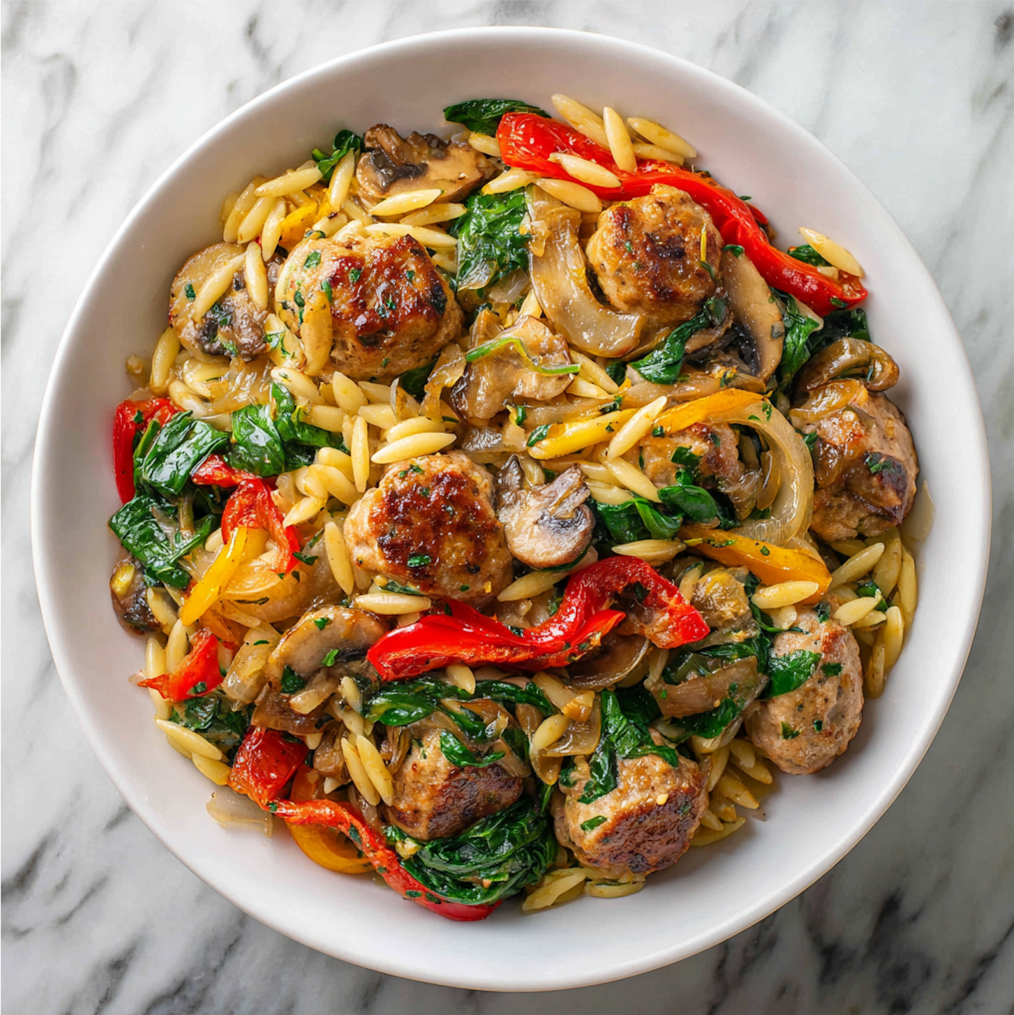 Vegan Sausage & Orzo