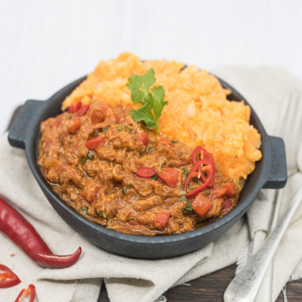 Mexican Pulled Pork with Root vegetable Mash